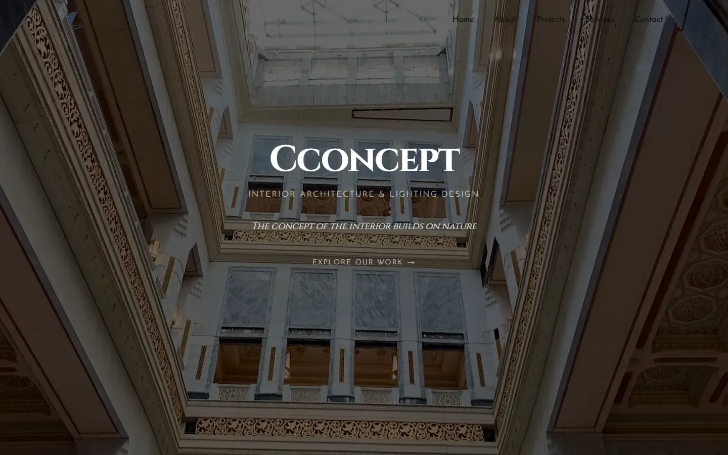 Screenshot of the Cconcept website