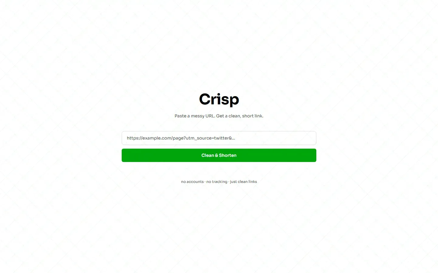 Screenshot of the Crisp website